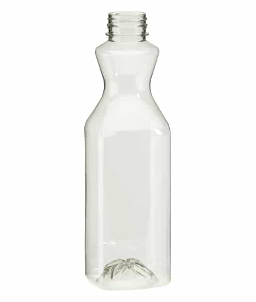 32 oz. Round PET Clear Juice Bottle - 92/Bag