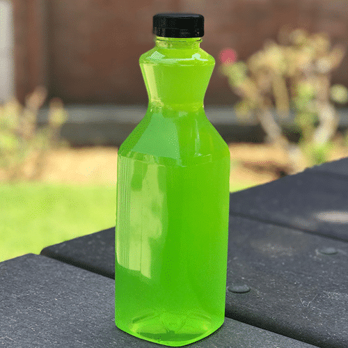 32 oz Clear PET Square Juice Bottle w/ 43 mm Closure Included